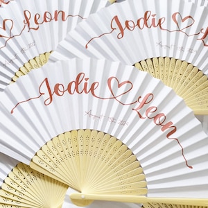 Abanicos de papel personalizados a granel, Regalos de boda con tema de melocotón, Recuerdos de fiesta, Regalo de promoción, Regalos de aniversario, Plantilla de Lam