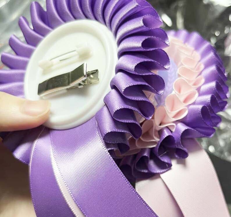 10pcs Personalized Ribbon Rosette Badge 9*16 Cm | Add Your Name | Logo ...