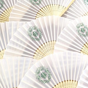 Logo print on Silk fans,1 color print,7*7 cm,monogram wedding gifts,party favors, anniversary gifts with design