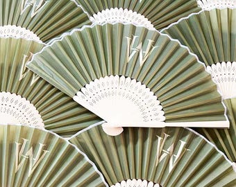 Abanicos personalizados de imitación de seda, abanicos de bambú y rayón, iniciales, abanicos de boda con monograma, eventos especiales, recuerdos de fiesta, iconos, símbolos.