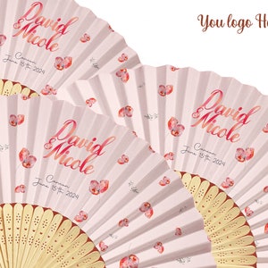 Ventagli di carta personalizzati in massa, regali di nozze, bomboniere, regali promozionali, regali di anniversario, modello di piante e fiori di Lam