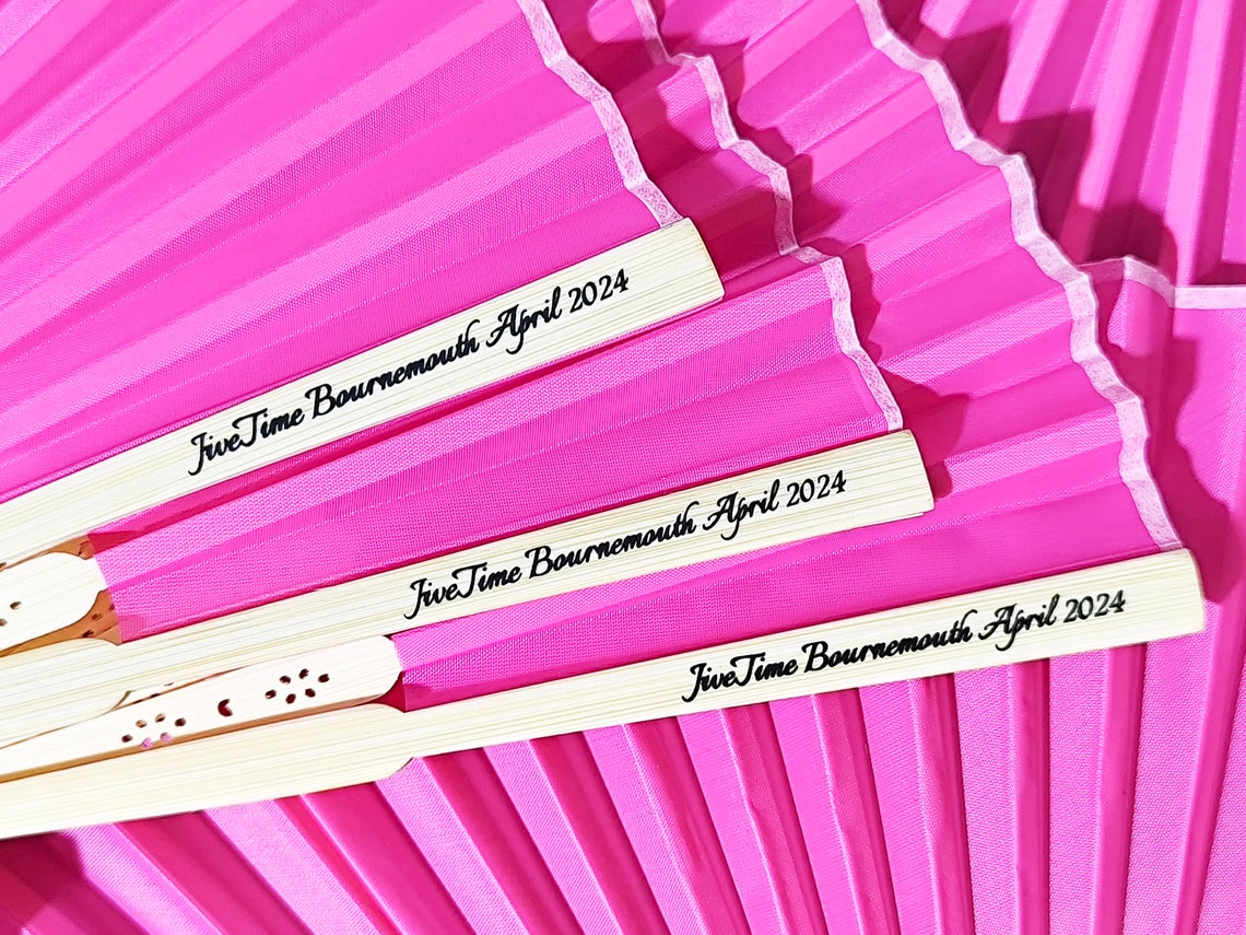 White Silk Hand Fans,personalized Text Printed Fans ,monogram Wedding ...