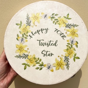 Personalized  Scripture Tambourine,Music Instrument. Party favors,table setting supply,Wedding favors with Bespoke Logo/text/ design