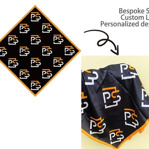 Bufandas cuadradas personalizadas para mujer, bufandas de seda personalizadas, regalos para equipos, escuelas, promociones, eventos, logotipo imprimible, 65 x 65 cm