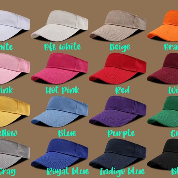 Bulk Personalized Sun Visor,Cotton,Colorful Logo,Wholesale Custom visor,Party Favor,wedding gifts,Anniversary gifts.Novelty ideas