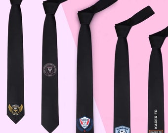 Personalized Neck Tie,5/8 cm width, Fashion Necktie,Logo print,Gifts for young men /young women,Team,Club,Shop,School,Company gifts