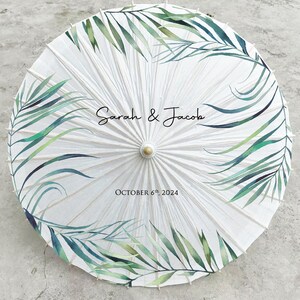Personalized 33&quot; Vintage White Paper Wedding Parasol umbrella.Wedding/Party favors/Gifts/Welcome Sign,Flower Girl Accessory/Banner