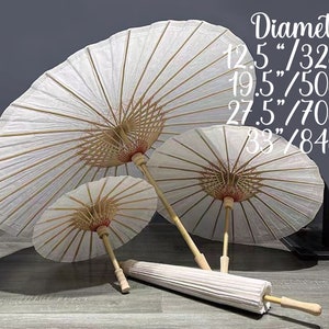 Ombrello parasole da matrimonio in carta bianca vintage fai da te. Bomboniere per matrimoni/feste/regali/cartello di benvenuto, accessorio per damigelle/striscione in salvia