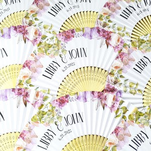 Ventagli di carta personalizzati all'ingrosso, regali di nozze a tema verde salvia, bomboniere, regali promozionali, regali di anniversario, modello di Lam