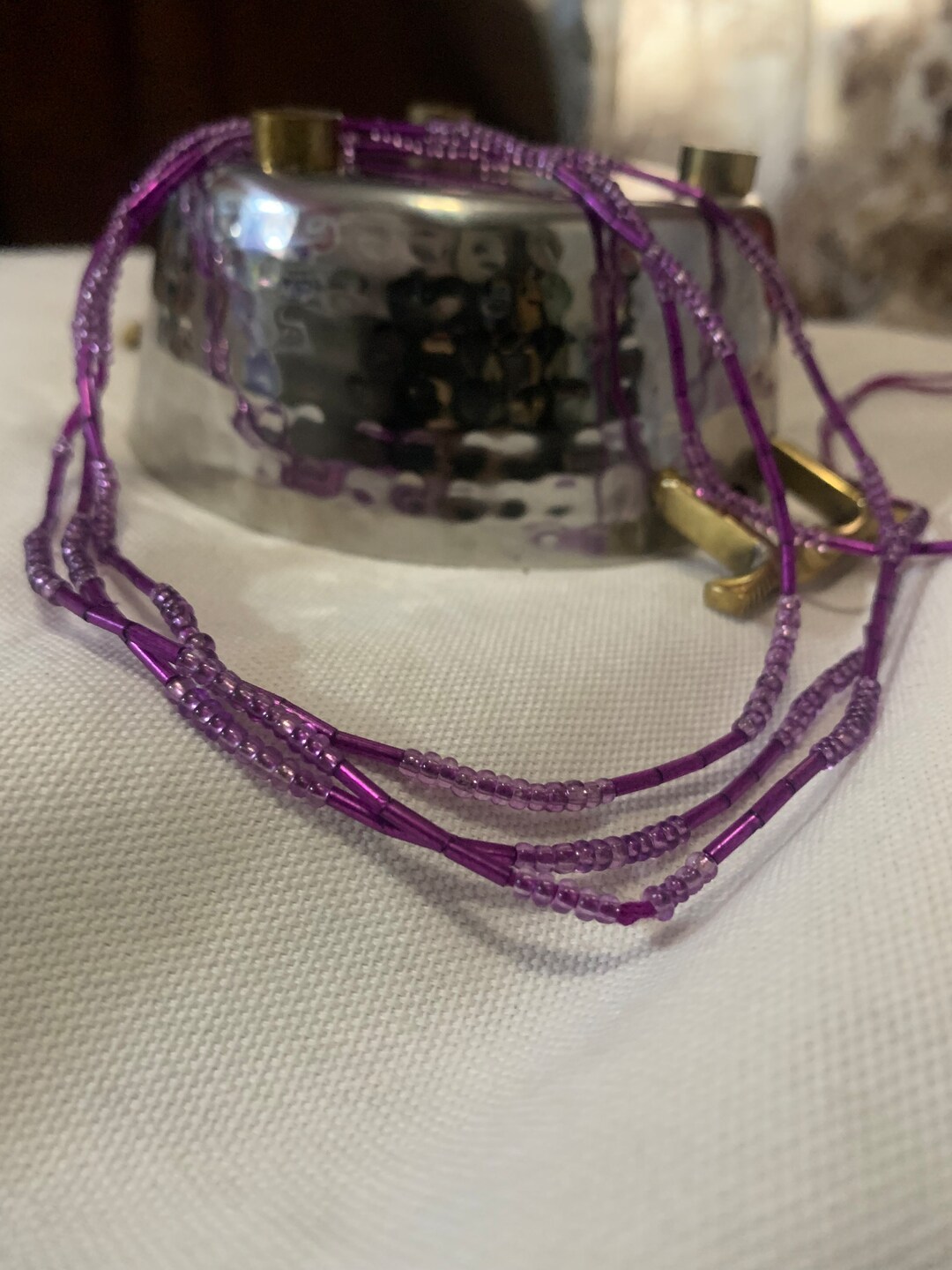 Purple Spiritually Fortified Kayamata Waist Beads From Nigeria Etsy