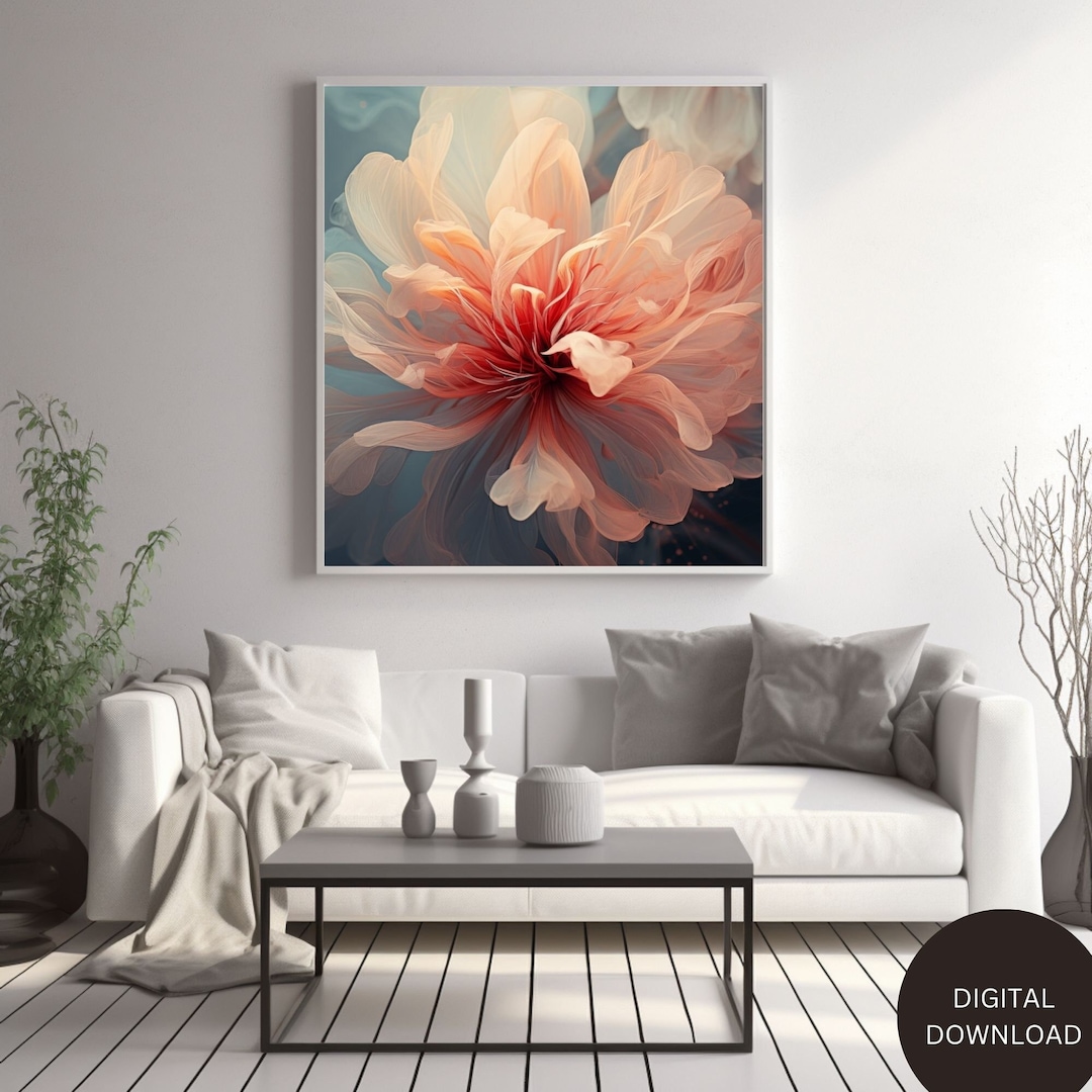 Large Abstract Flower Wall Art Digital Download Abstract Original Art