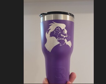Cicatriz del Rey León / Vaso grabado de 20oz / Vaso RTIC