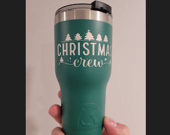 Equipo de Navidad - Vaso de Navidad / Vaso grabado de 20 oz / Vaso RTIC