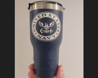 Vaso de la Marina de los EE. UU. / Vaso grabado de 20 oz / Vaso RTIC
