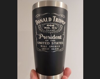 Vaso estilo whisky Trump / Vaso grabado personalizado de 20 oz / Vaso personalizado