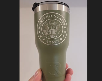 Vaso del Ejército de EE. UU. / Vaso grabado de 20 oz / Vaso RTIC