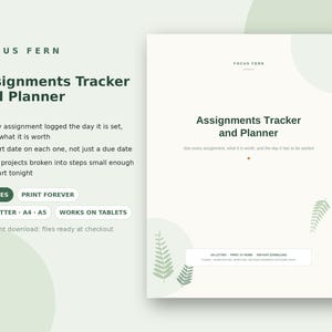 Planificador y registro de tareas imprimible, registro de tareas escolares de secundaria, organizador semanal de tareas para estudiantes en formato PDF.