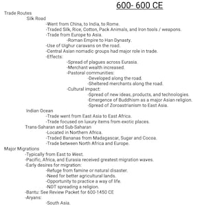 AP World History 600 BCE to Present