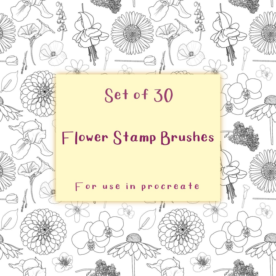 Flower Stamp Brush Set - Etsy