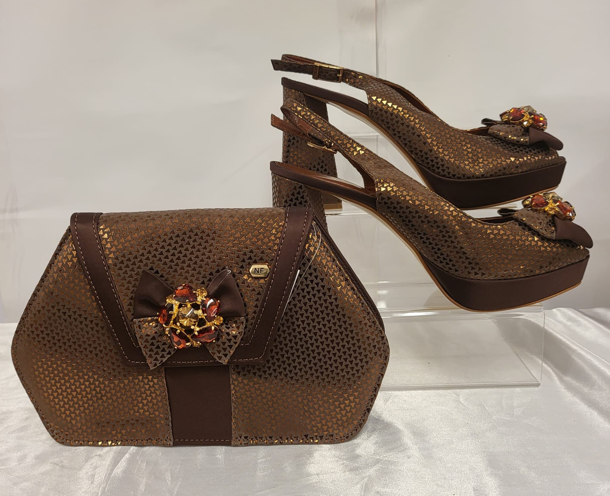 Italian Shoe and Bag Matching Set for Parties and Celebrations 