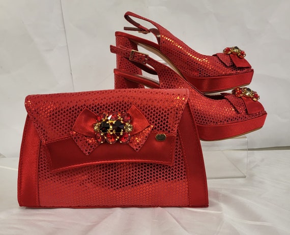 Italian Shoe and Bag Matching Set for Parties and Celebrations 