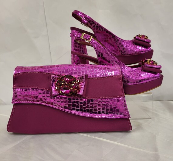 Fuschia pink shoes and bag sales