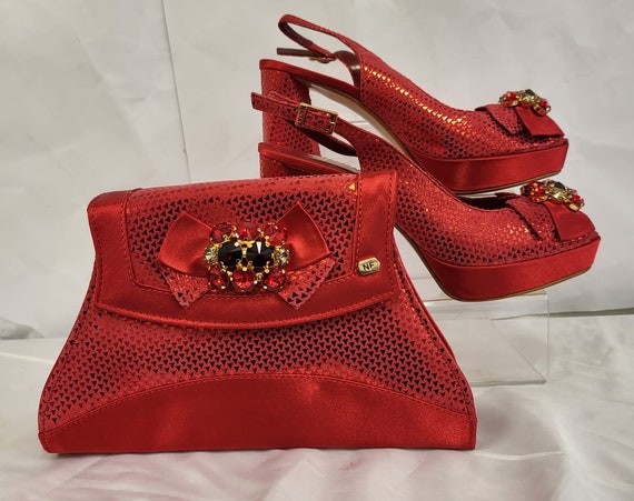 Italian Shoe and Bag Matching Set for Parties and Celebrations