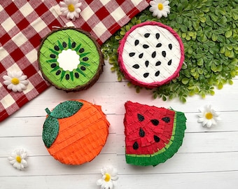 Mini Fruit Piñata: Kiwi, Dragon Fruit, Orange, Watermelon