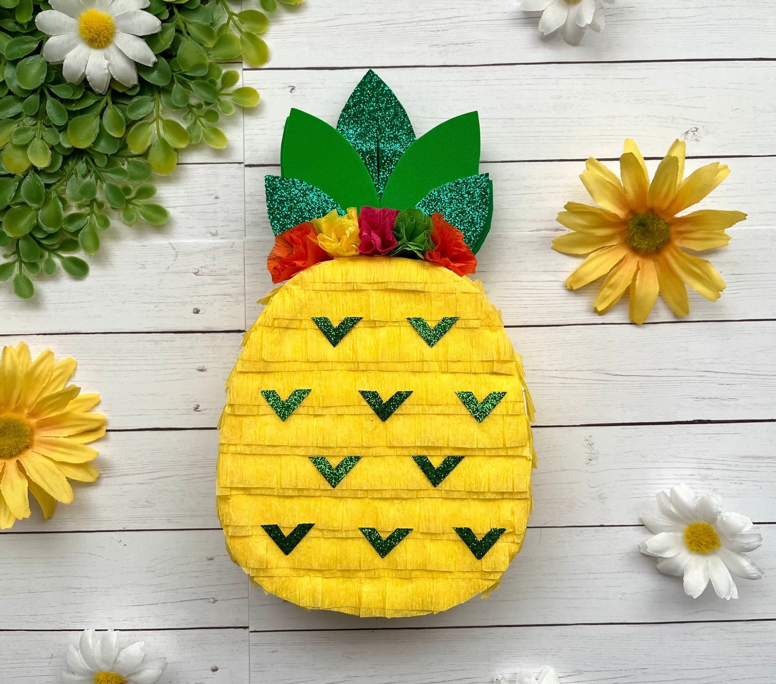 MINI pineapple piata for tropical birthdays and tutti frutti parties