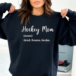 Hockey Mom Sweatshirt, Hockey Mama Crewneck, Ice Hockey Lover gift for Mom, Game Day, Team Mom Gift, Hockey Vibes, Hockey Sweaters for Women