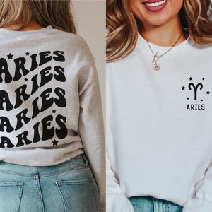 Aries Energy sweatshirt, Aries Zodiac Crewneck, Aries Horoscope Sweater, Aries Birthday gift, Aries Astrology Vintage Retro Sweatshirt