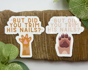 Nail Trim Sticker | Vet Med Stickers | Veterinary Medicine Stickers | Vet Tech Week Gift | Waterproof Sticker for Bottle