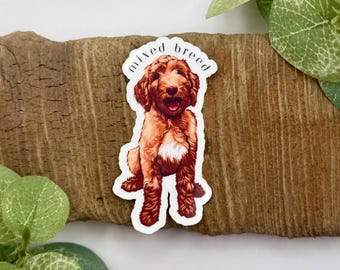 Goldendoodle Sticker | Mixed Breed Sticker | Vet Med Stickers | Waterproof Stickers for Water Bottle | Veterinary Stickers | Vet Tech Gift