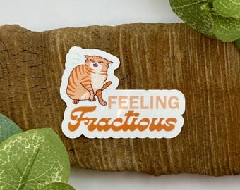 Feeling Fractious Cat Sticker | Vet Med Gift | Veterinary Stickers | Vet Tech Week