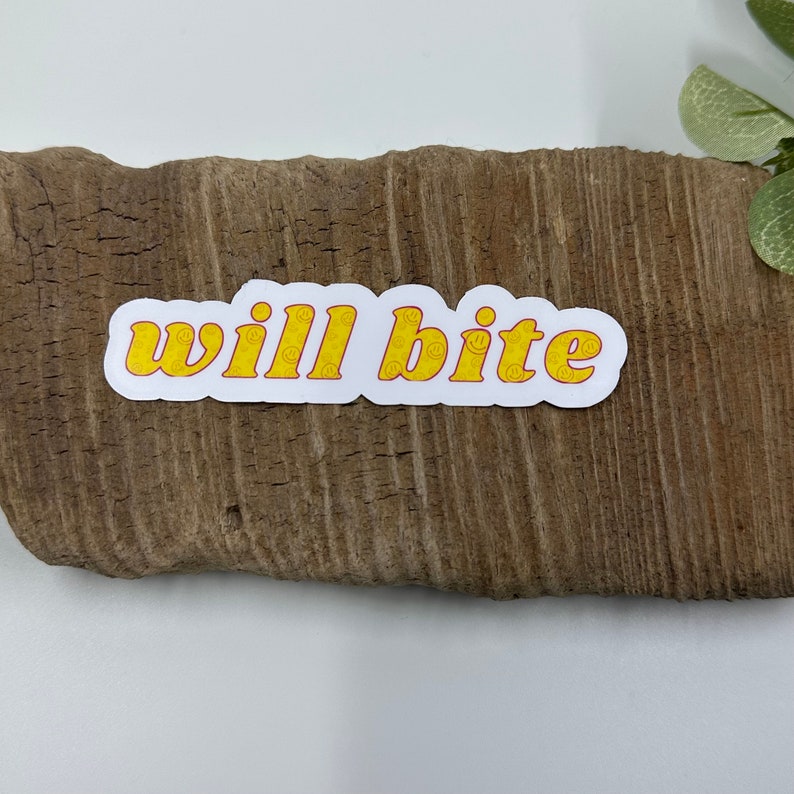 Will Bite Sticker | Vet Med Stickers | Funny Ved Med Gifts | Waterproof ...