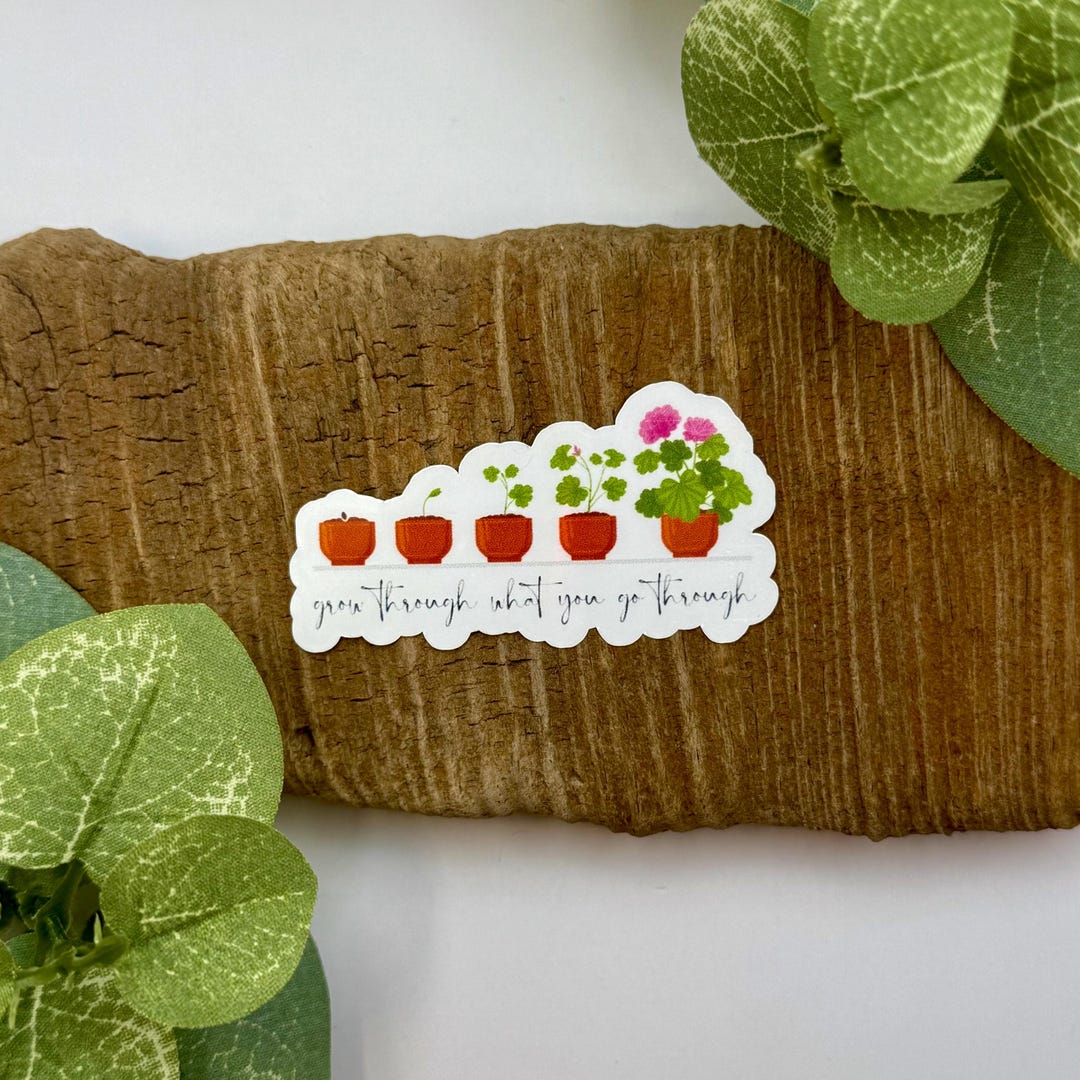 Pininterest Growth Sticker Personal Growth Sticker | Waterproof Sticker for Water Bottle | Grow ...