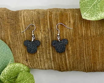 Mouse Head Dangle Earrings | Mouse Head Drop Earrings | Character Jewelry | Nickel Free Brass