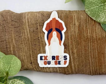Express Yourself Sticker | Vet Med Gifts | Veterinary Stickers | Vet Tech Gift | Waterproof Sticker for Water Bottle