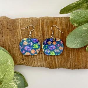 Under the Sea Dangle Earrings | Ocean Life Drop Earrings | Nickel Free Brass
