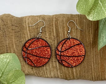 Basketball Dangle Earrings | Basketball Mom Season | Sports Gifts | Nickel Free Brass