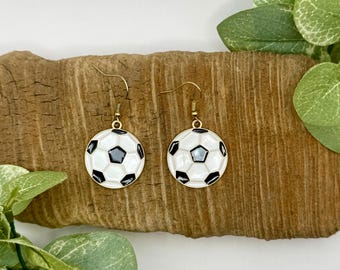 Soccer Dangle Earrings | Soccer Mom Season | Sports Gifts | Nickel Free Iron
