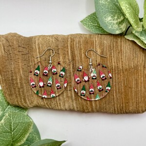 Christmas Dangle Earrings | Christmas Gnome Earrings | Gnome Jewelry and Gifts