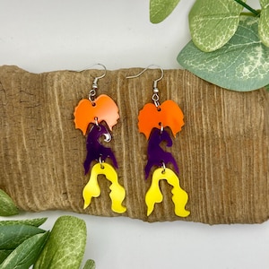 Witch Hair Dangle Earrings | Halloween Movie Earrings | Halloween Jewelry | Nickel Free Brass
