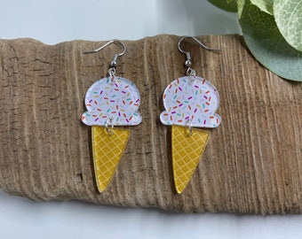 Ice Cream Dangling Earrings, Summer Treat Dangling Earrings