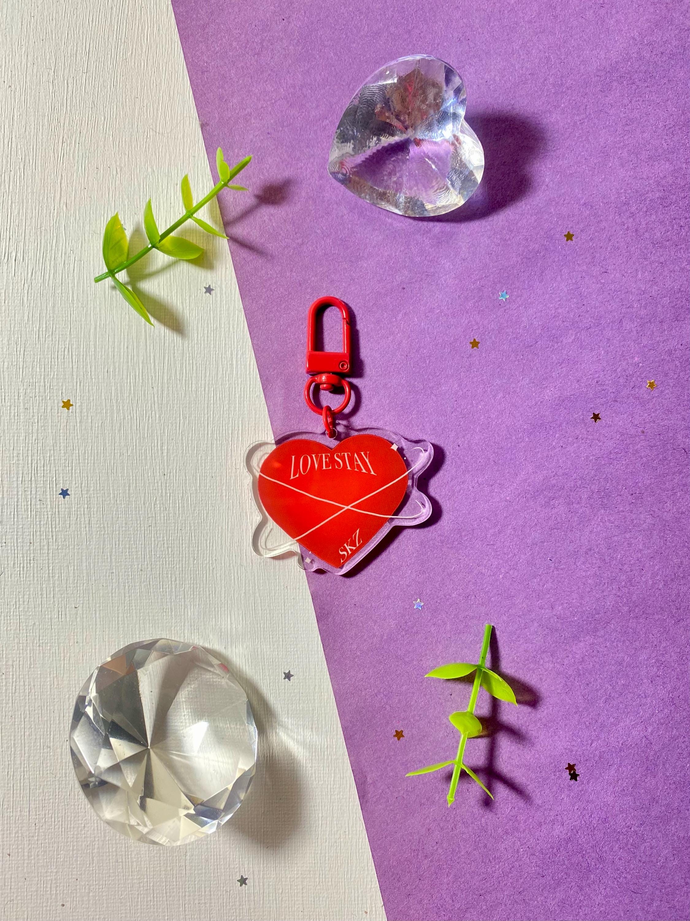 Stray Kids Lovestay SKZ Kpop Red Heart 2 Inch Acrylic Keychain - Etsy UK