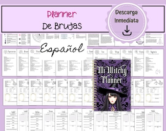 Undated Witches Planner, Grimoire Style Planner, Witches Diary, Tarot Diary, Astrology Planner
