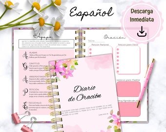 Prayer Journal in Spanish | Printable Prayer Journal | Prayer Planner | Christian Digital Journal | Faith Journal