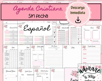 Christian Agenda in Spanish, Undated Christian Agenda, Printable Christian Agenda in Spanish