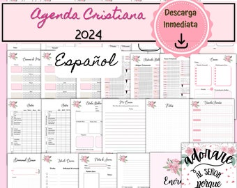 Christian Agenda in Spanish 2024, Christian Agenda 2024, Printable Christian Agenda 2024 in Spanish