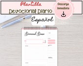 Plantilla Diario Devocional Imprimible, Plantilla Cristiana en Español, Plantilla Imprimible en PDF